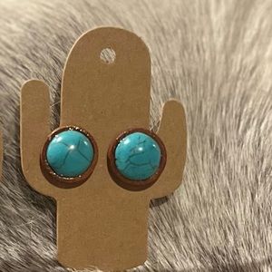 Turquoise Faux Stone Earrings